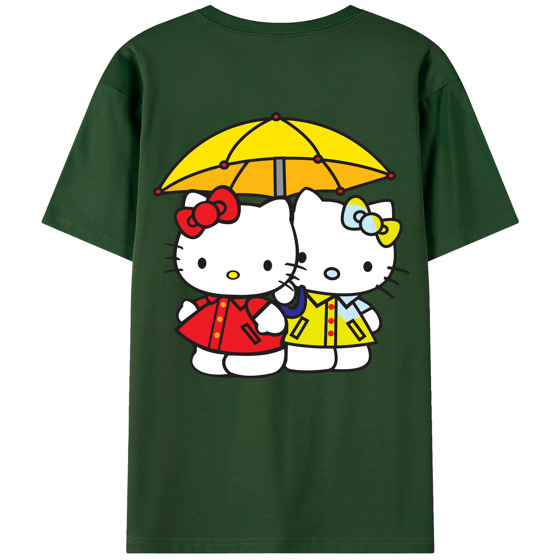 （画像用） Hello Kitty ハローキティ 綿100％半袖Tシャツ（背面プリント）